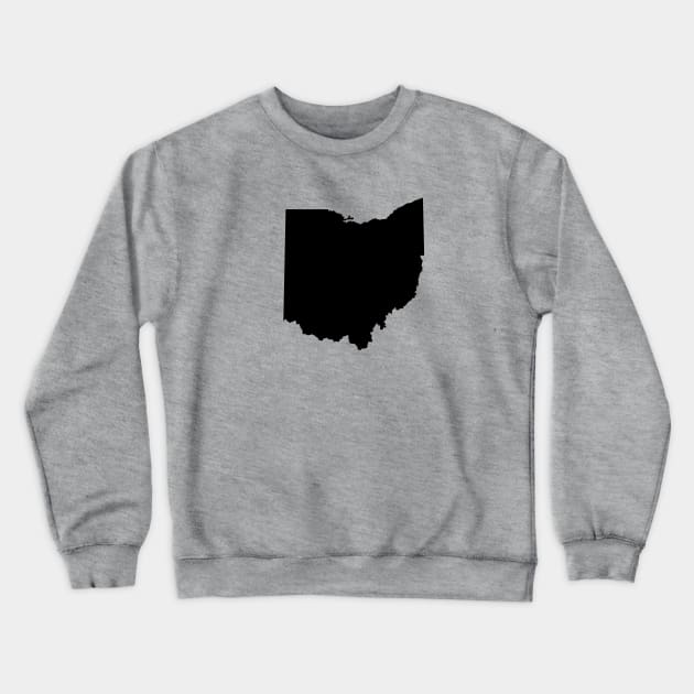 Ohio Black Crewneck Sweatshirt by AdventureFinder